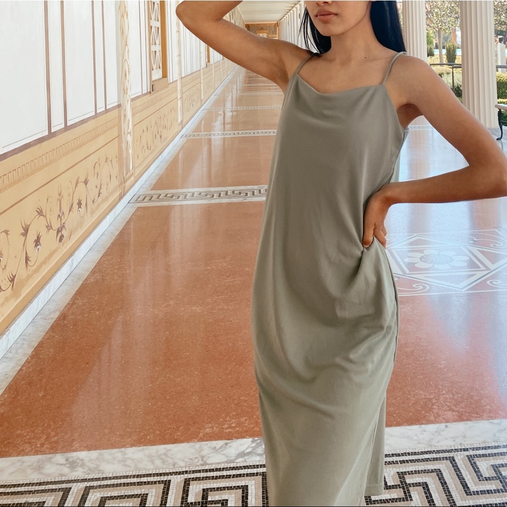 green long dress